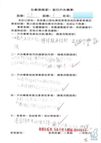 Read more about the article 進行戶外學習-預習單！