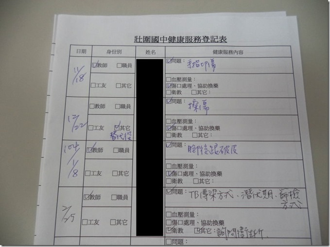 6-4-1-提供保健諮詢服務-健康服務登記表