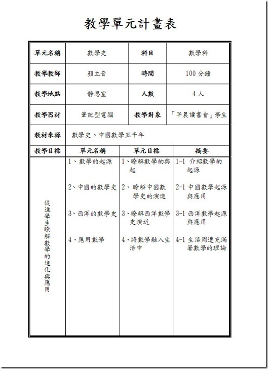 教學單元計劃表-4