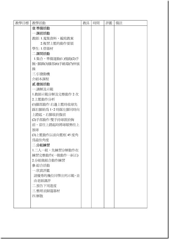 Microsoft Word - 單元目標-籃球-上籃.doc0001