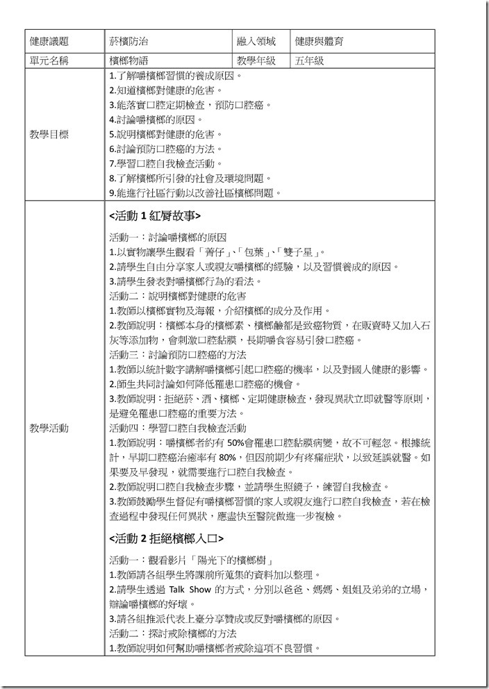 Microsoft Word - 五年級菸檳防治 .doc