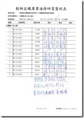 有機種植興環境的關係簽到表