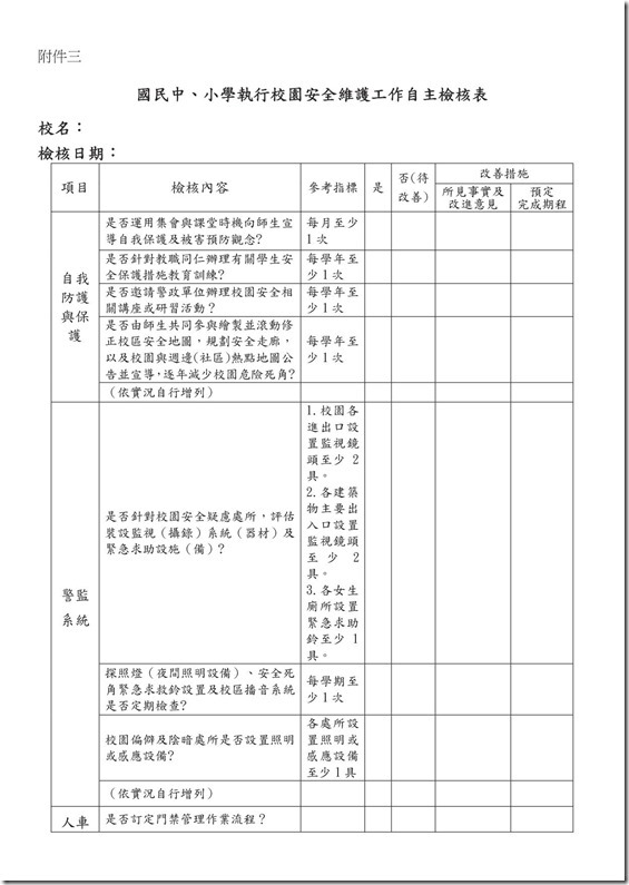 強化校園安全防護機制實施計畫06