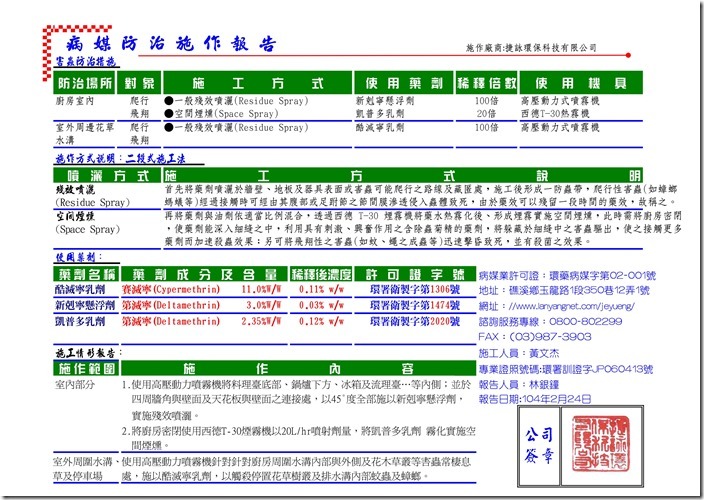 消毒紀錄表2