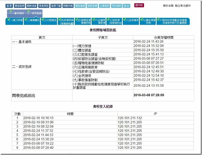 上傳健康促進成效
