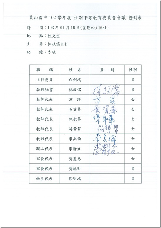 性平會簽到單40507 - 2