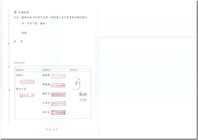 103學年度第三次主管會報會議 - 1