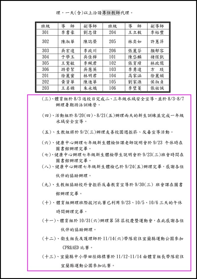 宜蘭縣立員山國民中學一Ｏ四學年度第三次主管會報資料.2