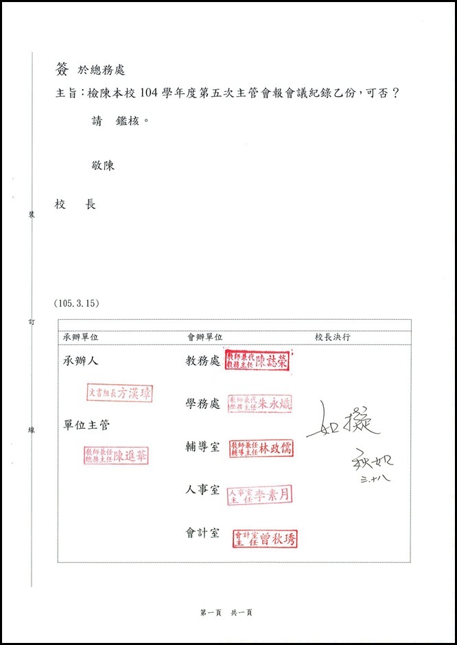 104學年度第五次主管會報01