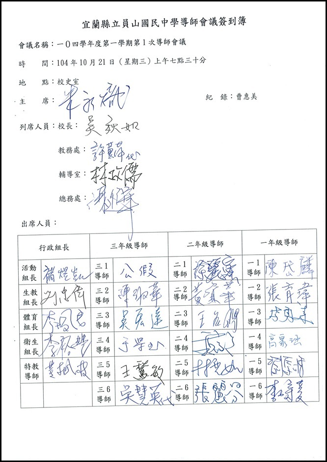104學年度第一學期導師會議 - 5