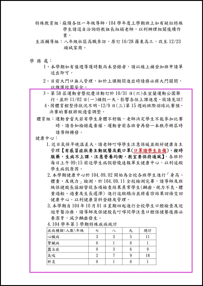 宜蘭縣立員山國民中學一Ｏ四學年度第一次導師會議資料.2