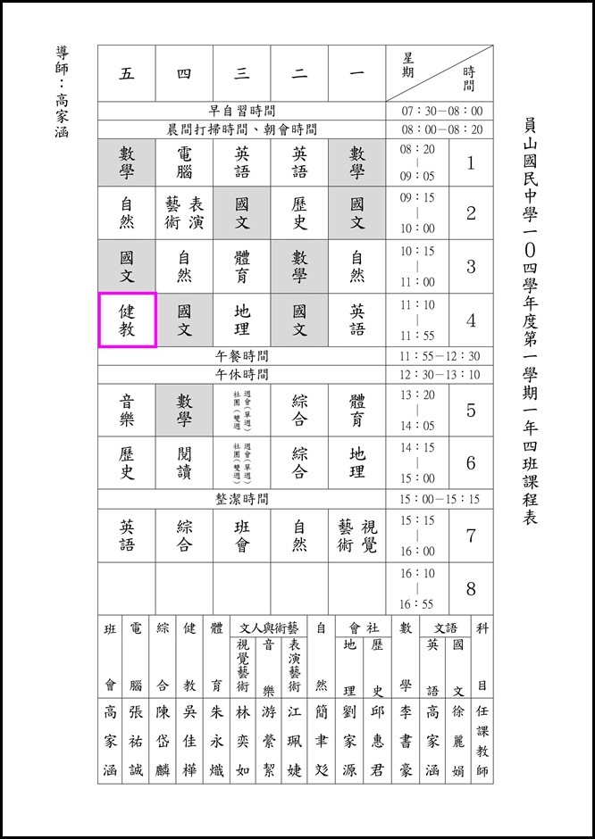 104學年度上學期班級課表.5