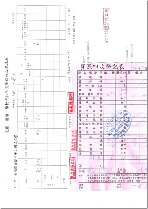 4-6-1回收款憑證9月