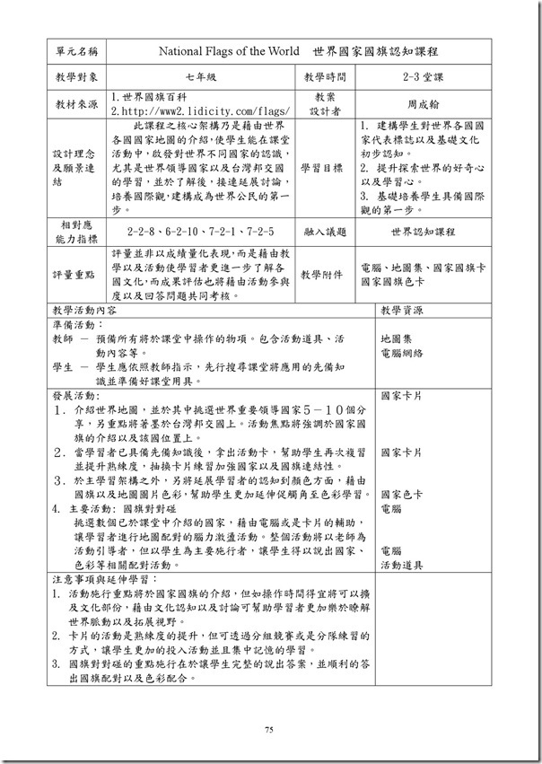 101學年度課程計畫書-76