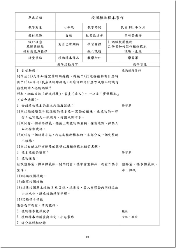 101學年度課程計畫書-81