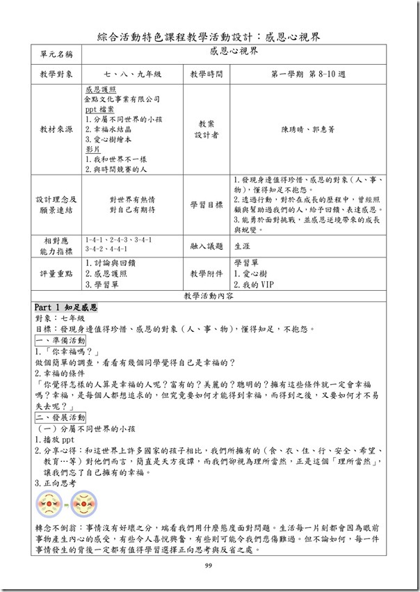 101學年度課程計畫書-100